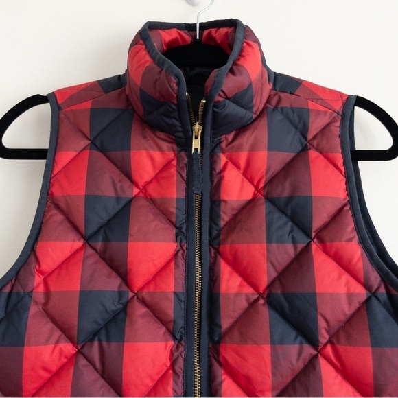 J. Crew Buffalo Plaid Down Excursion Vest - Picture 5 of 13
